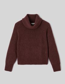 Pull maxi col roulé premium