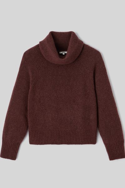 Pull maxi col roulé premium