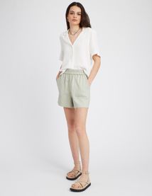 Short taille élastiquée
