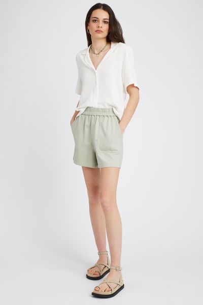 Short taille élastiquée