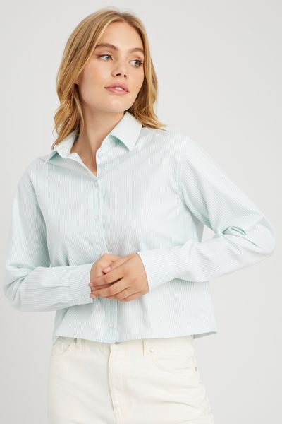 Chemise courte ray&eacute;e