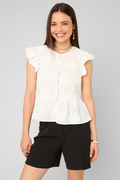 Blouse &agrave; volants