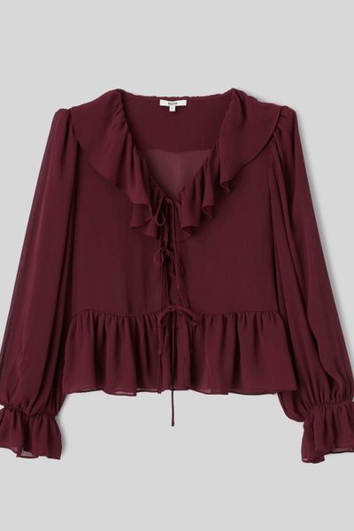 Blouse &agrave; volants