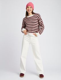 Pull jacquard fantaisie