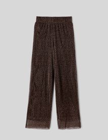 Pantalon plissé brillant