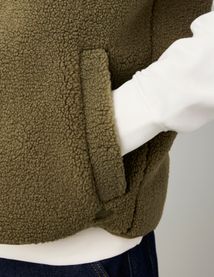 Blouson sans manches sherpa