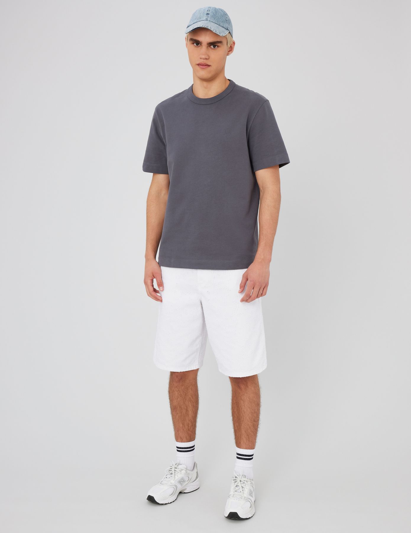 T-shirt lourd touché peau de pêche