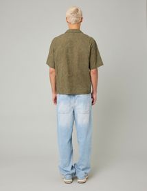 Chemise manches courtes brod&eacute;e