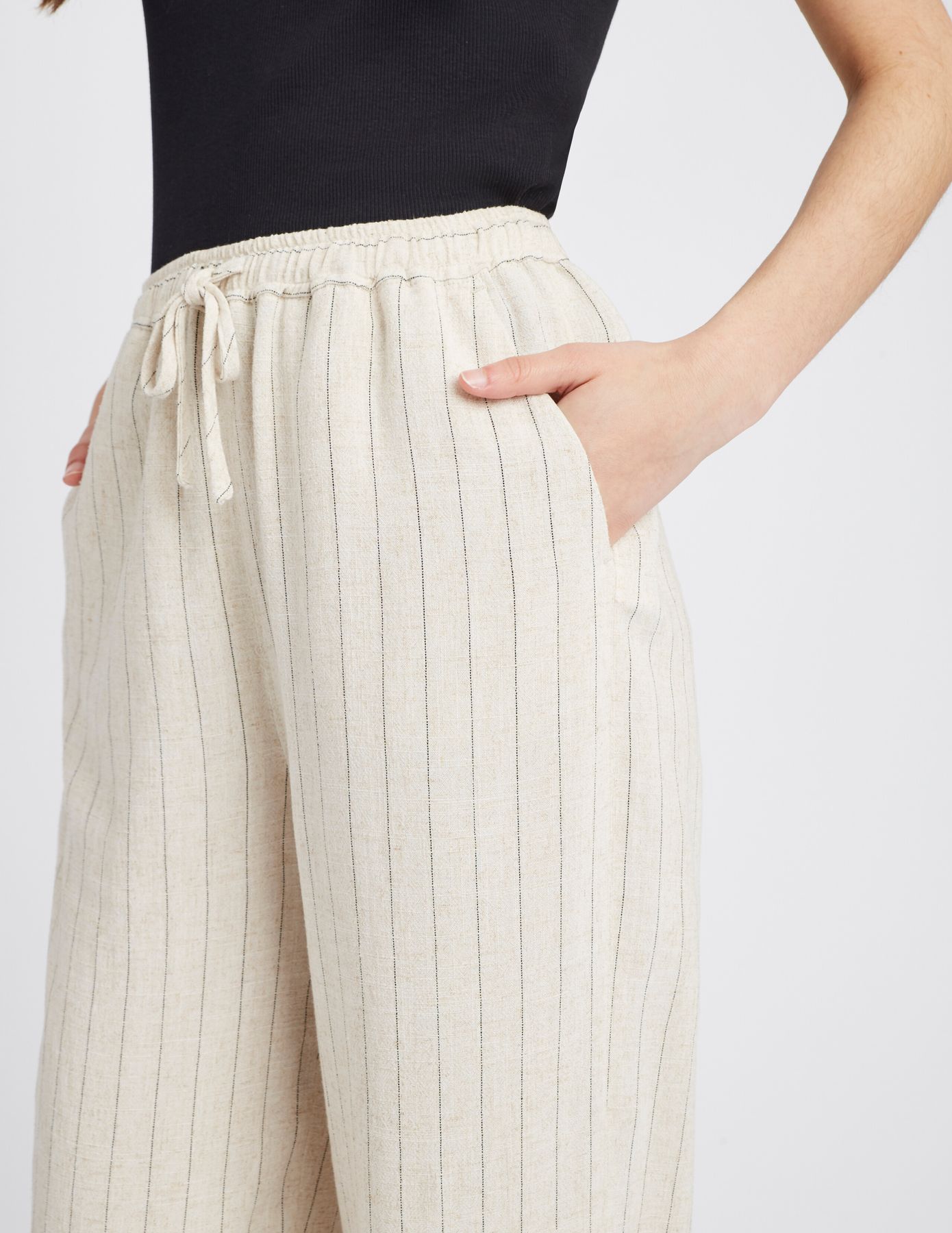 Pantalon fluide rayé