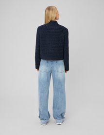 Veste tweed boutonn&eacute;e