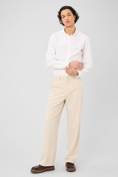 Pantalon urbain  fluide &agrave; plis