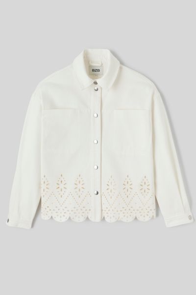 Veste twill broderie anglaise