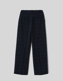 Pantalon carreaux &agrave; pinces