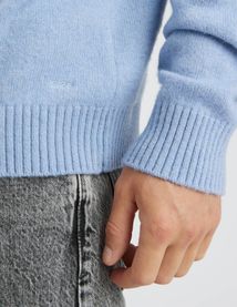 Pull col montant laine