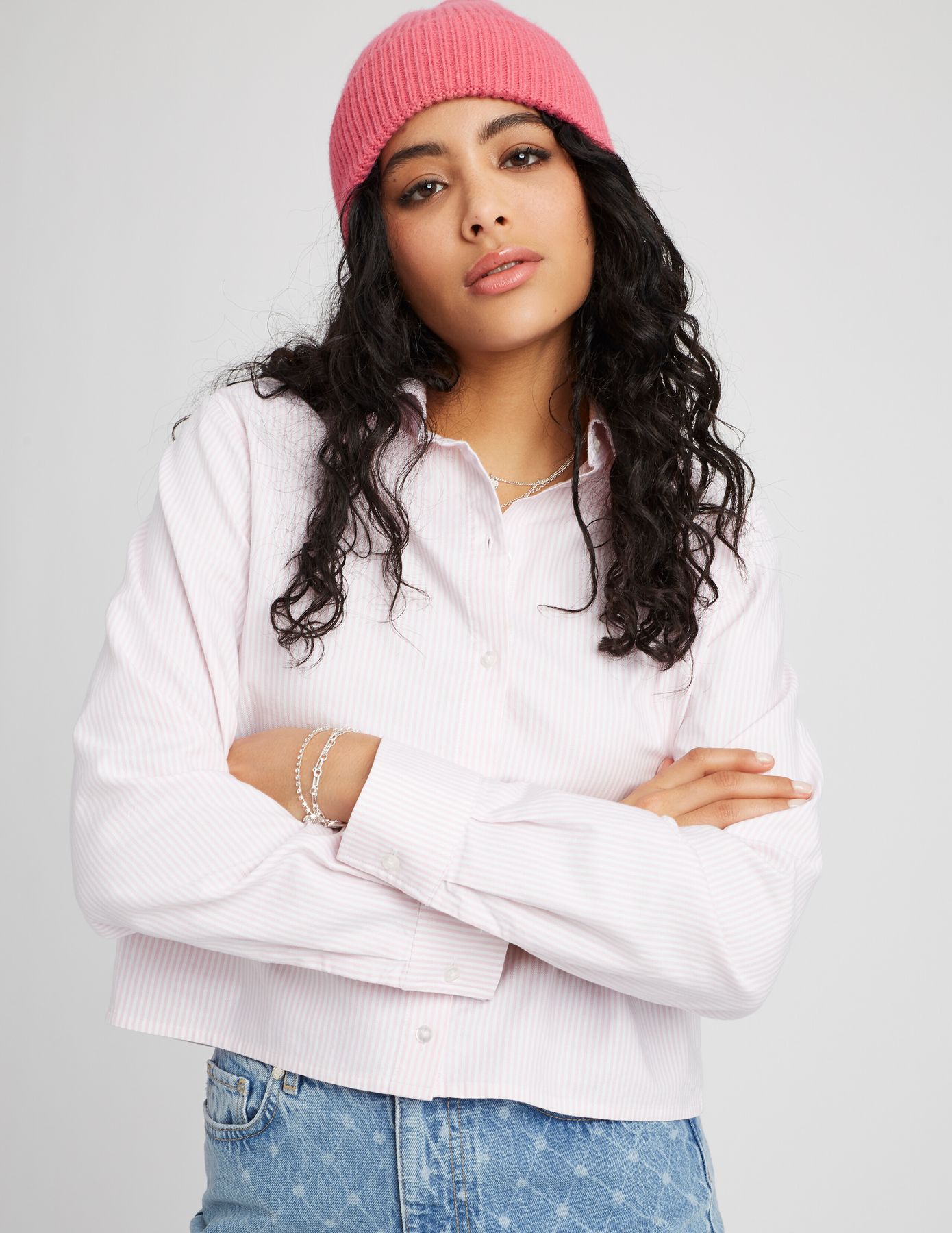 Chemise courte ray&eacute;e