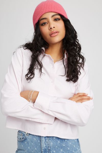 Chemise courte ray&eacute;e