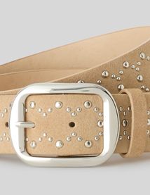 Ceinture en cuir &agrave; clous