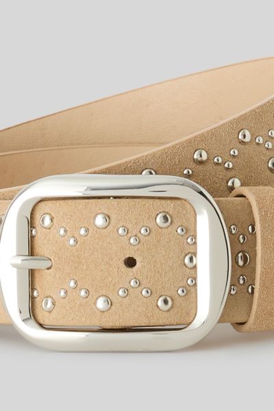 Ceinture en cuir &agrave; clous