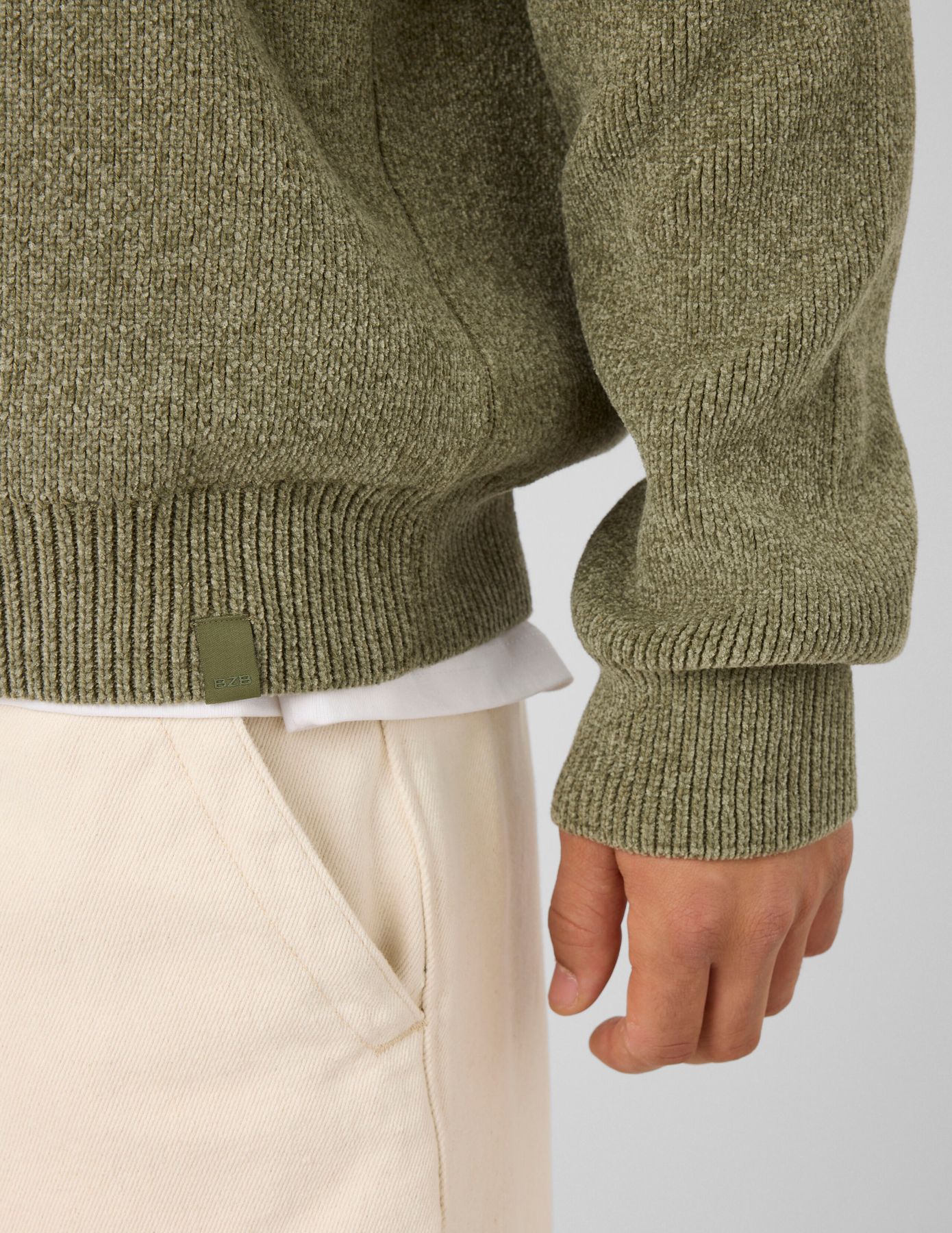 Pull chenille col montant