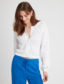 Gilet ajouré uni