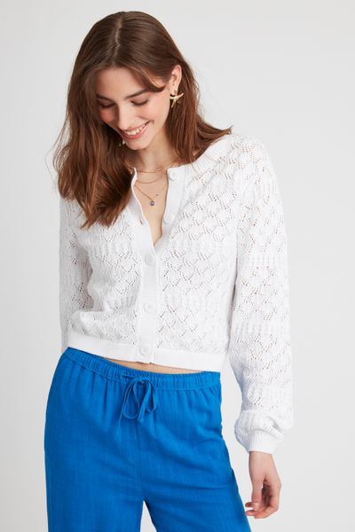 Gilet ajouré uni