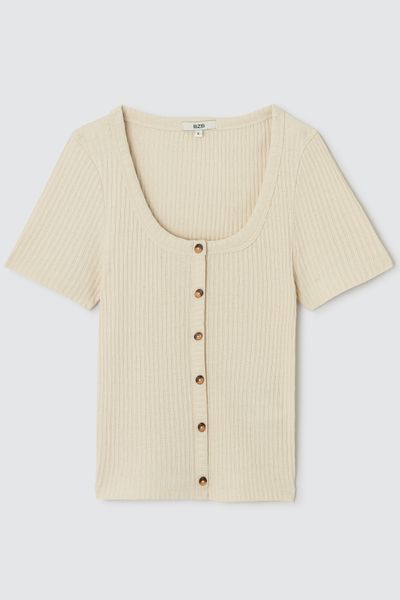 T-shirt maille côtelée