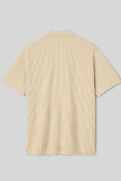 Polo maille c&ocirc;tel&eacute;e