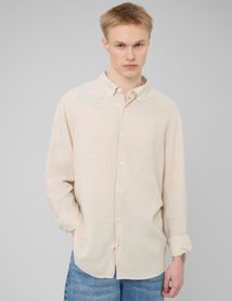 Chemise manches longues viscose lin