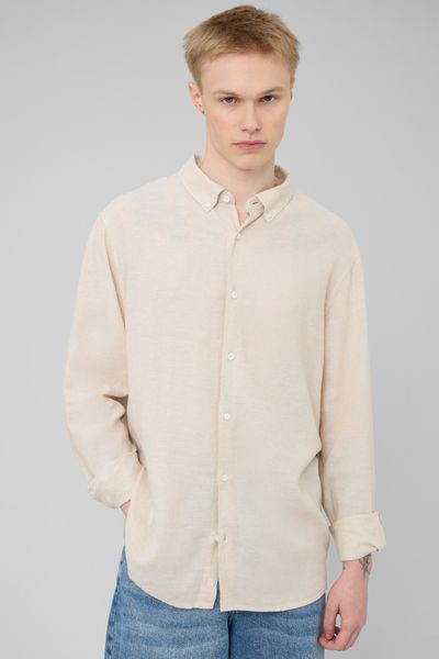 Chemise manches longues viscose lin