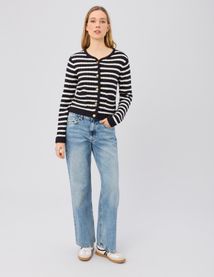 Gilet boutonn&eacute; ray&eacute;