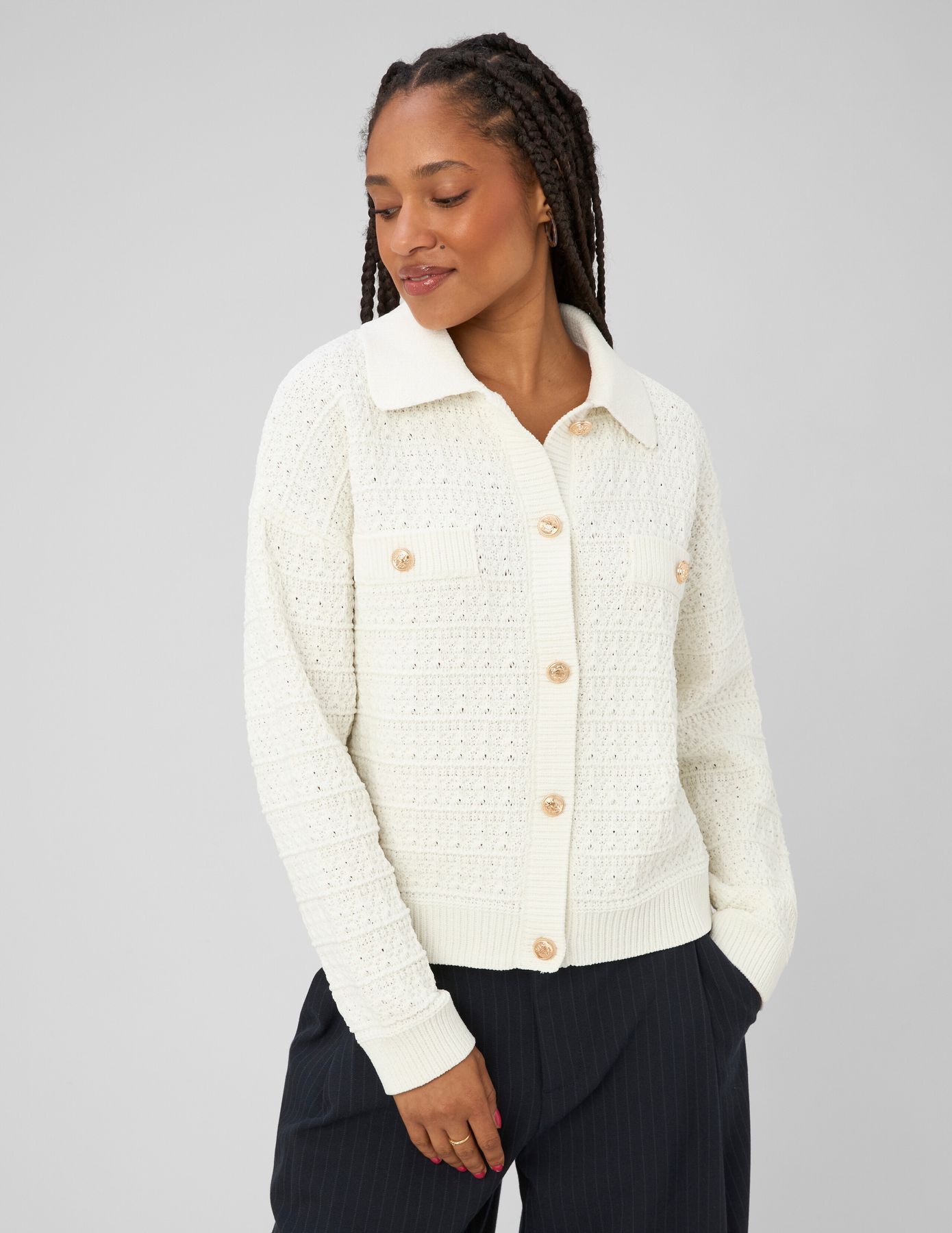 Gilet boutonn&eacute; col polo