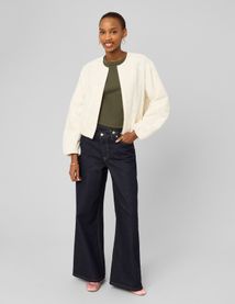 Veste boule l&eacute;g&egrave;re brod&eacute;e