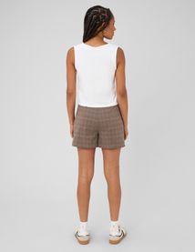 Jupe-short &agrave; carreaux