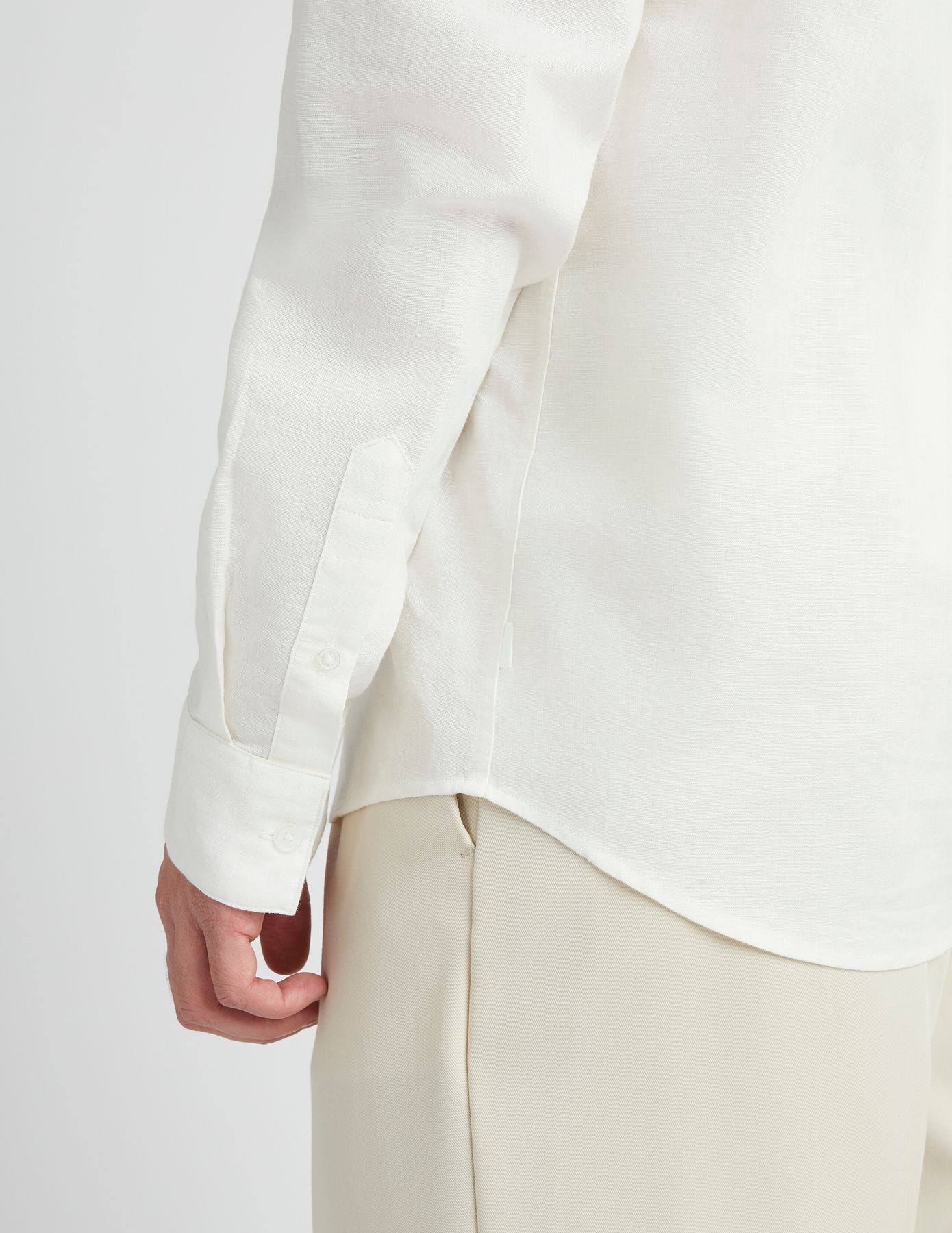 Chemise coton lin unie