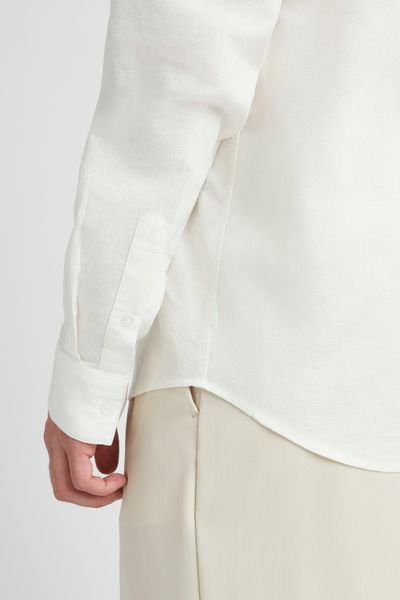 Chemise coton lin unie