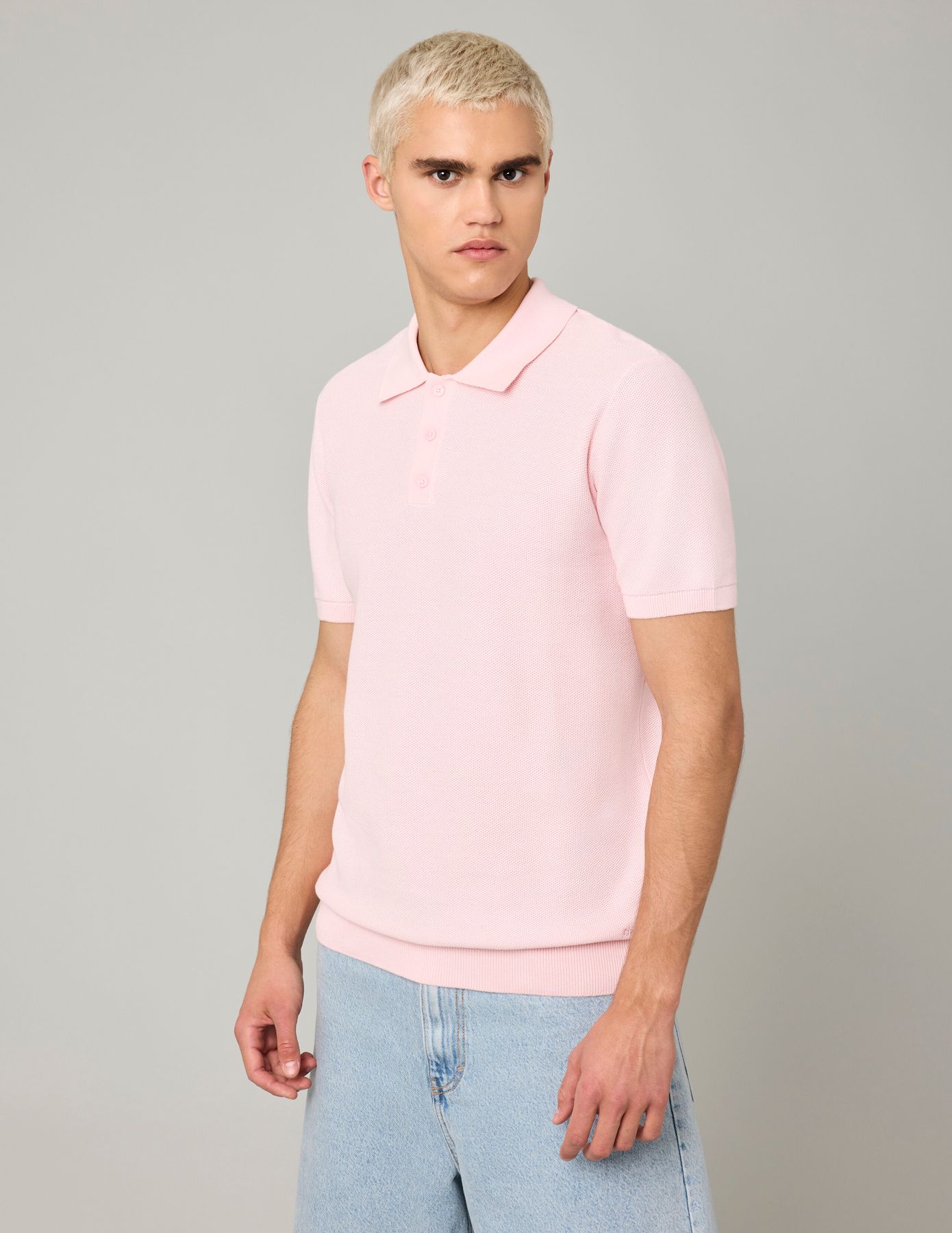Polo matière fantaisie