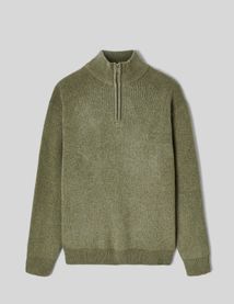 Pull chenille col montant