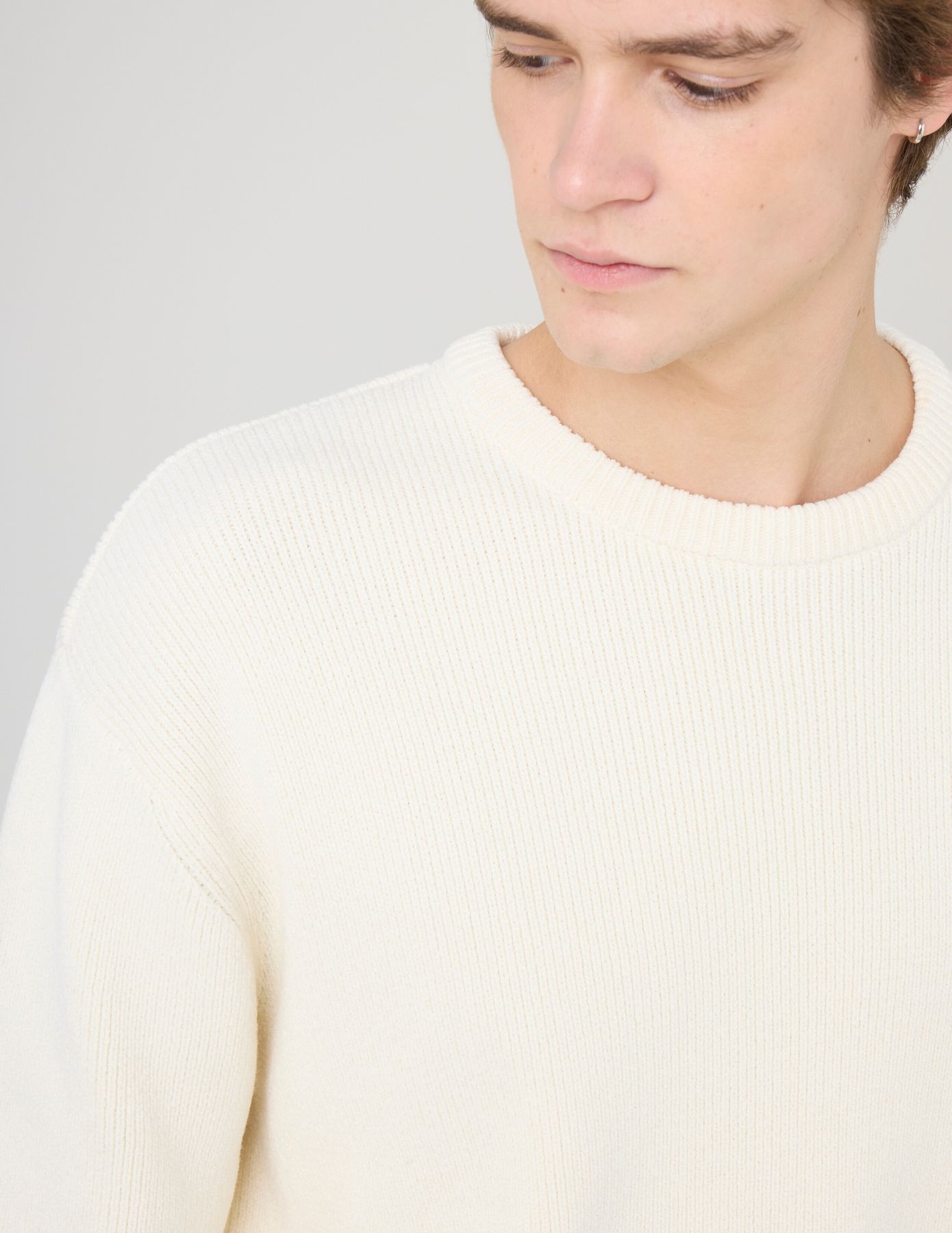 Pull chenille col rond