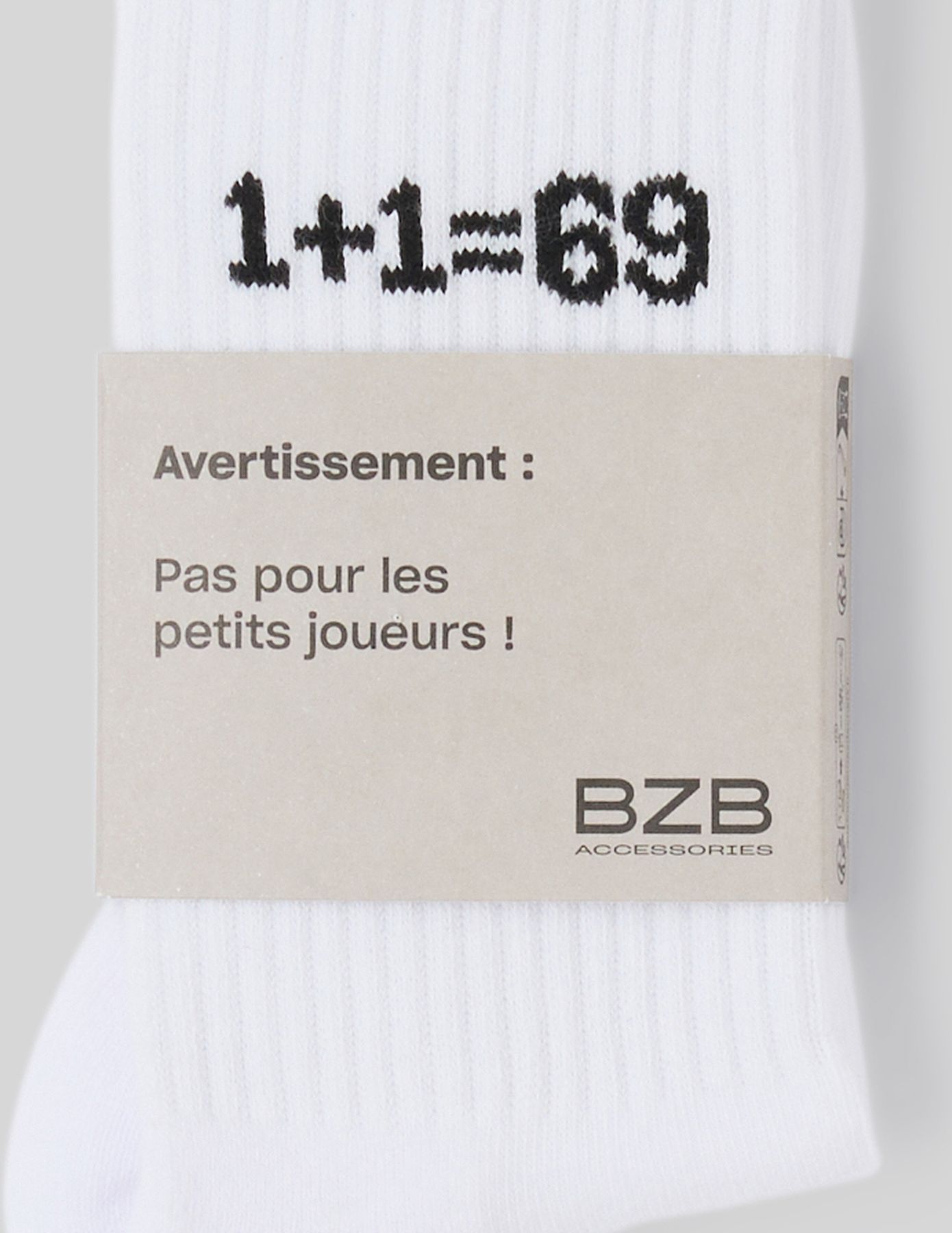 Chaussettes unitaire  1+1 = 69