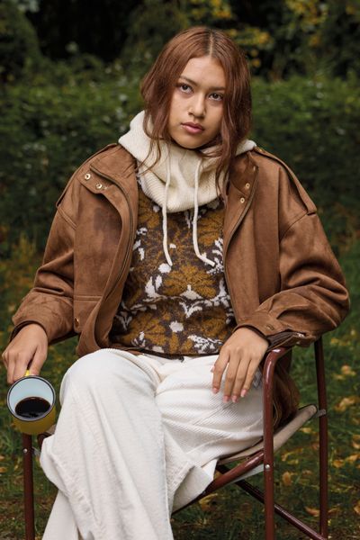Blouson su&eacute;dine