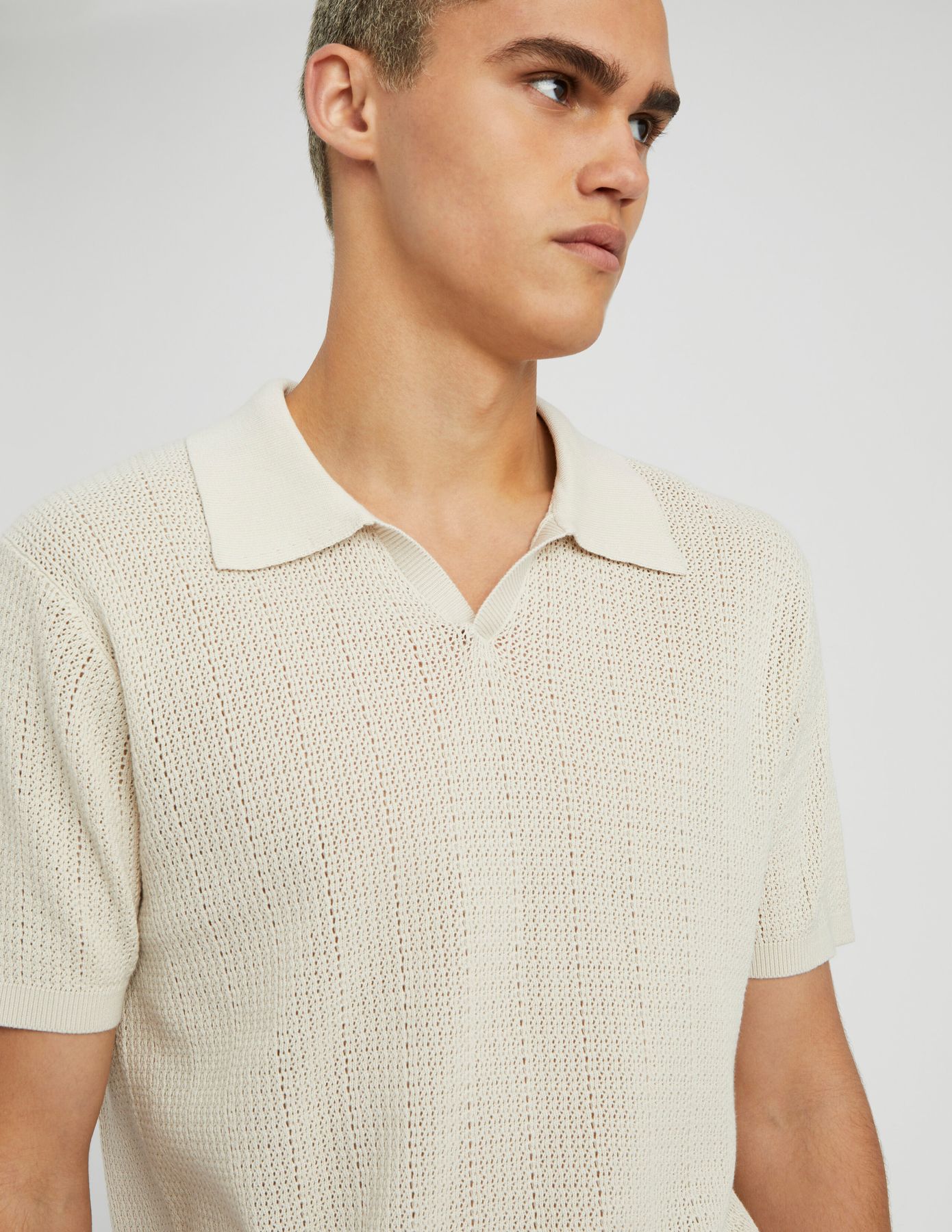 Polo maille ajour&eacute;e