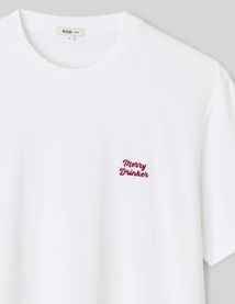 T-shirt broderie poitrine