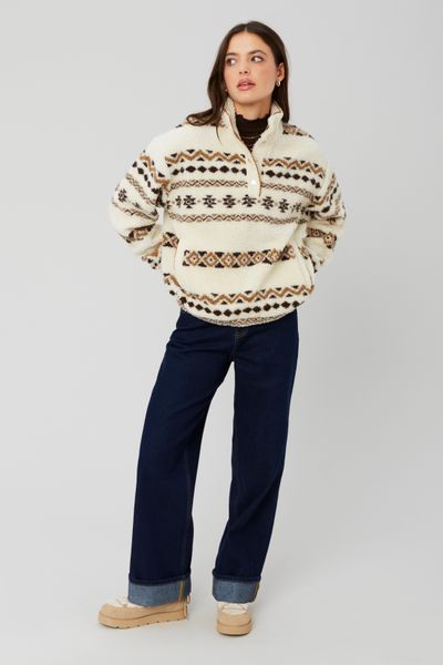 Sweat sherpa imprimé