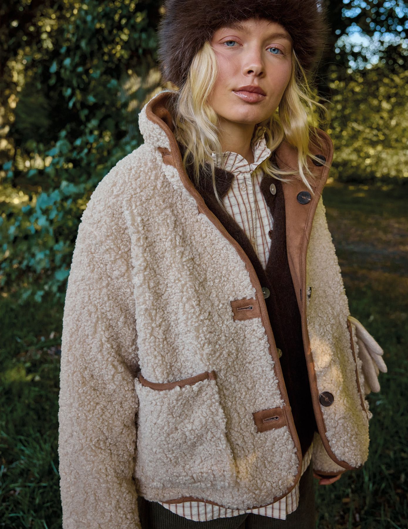 Veste en sherpa r&eacute;versible