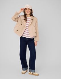 T-shirt ray&eacute; manches &eacute;vas&eacute;es