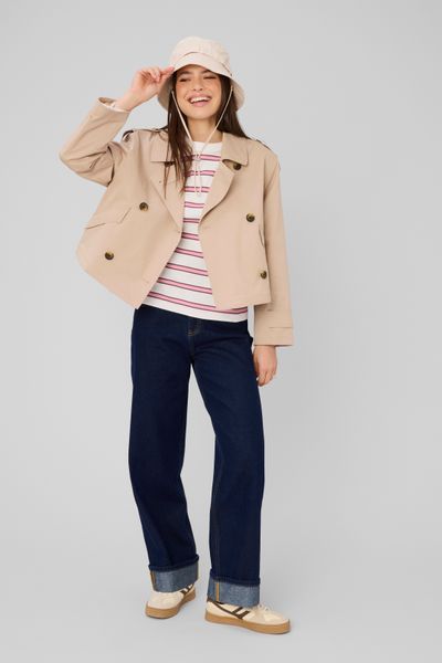 T-shirt ray&eacute; manches &eacute;vas&eacute;es