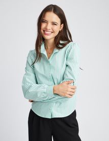 Chemise textur&eacute;e ray&eacute;e