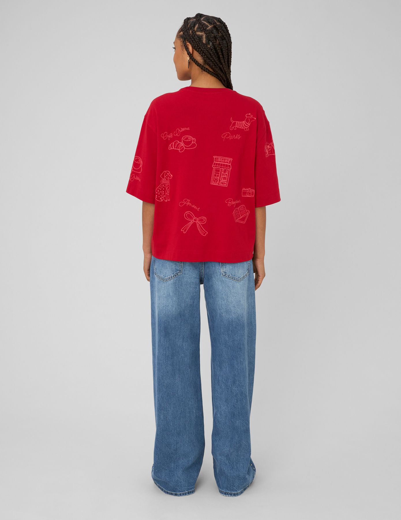 T-shirt brod&eacute; devant /dos