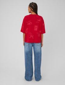 T-shirt brod&eacute; devant /dos