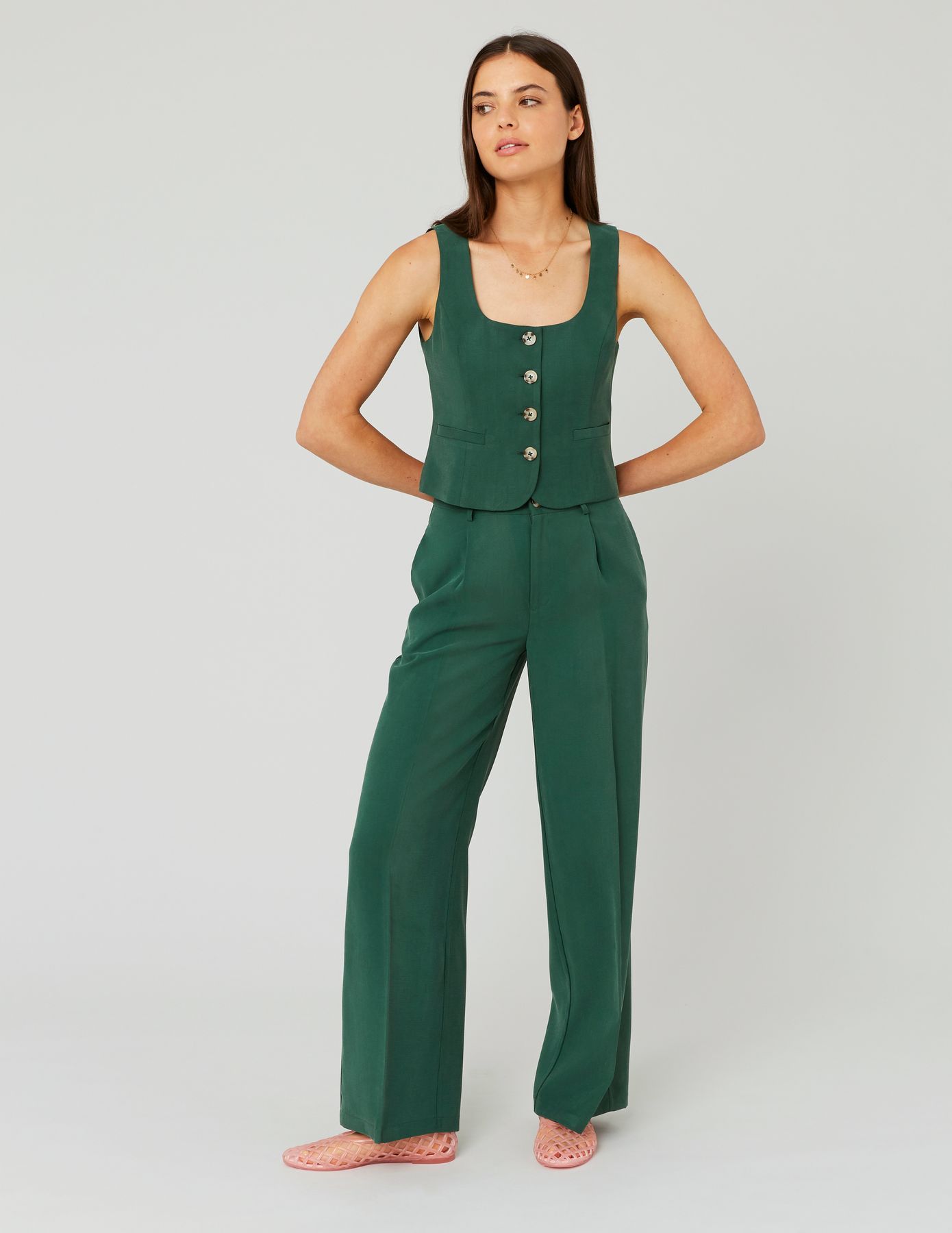 Pantalon fluide à pinces